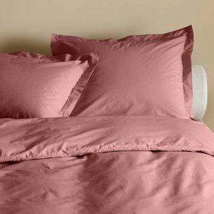 Studio LIVIT percale katoenen 1-persoons dekbedovertrek 140x200 cm - donkerroze