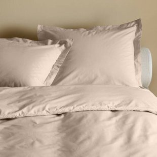 Studio LIVIT percale katoenen 1-persoons dekbedovertrek 140x200 cm - zand