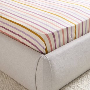 NOUS Kids katoenen gestreepte kinderhoeslaken 70x150 cm - meerkleurig