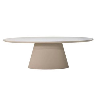 Giga Meubel Eettafel Cleo - Ovaal Beige - Eco Composiet - 240cm