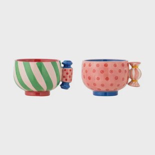 Bloomingville koffiekopje Caramella (set van 2)