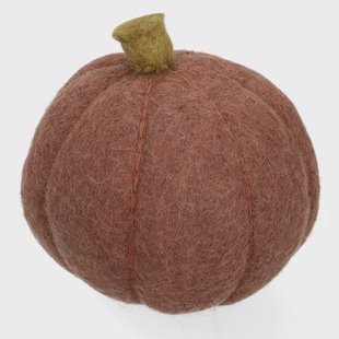 Pompoen rond, vilt, paars, &Oslash;12 cm