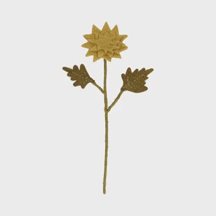 Bloem dahlia, vilt, geel, 35 cm