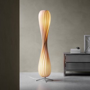 Tom Rossau vloerlamp TR7, berkenhout, 148 cm hoog, E27