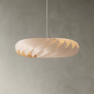 Tom Rossau hanglamp TR5, Ø 100 cm, naturel, berkenhout