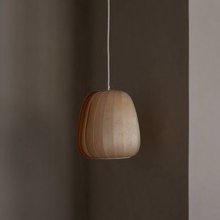 Tom Rossau hanglamp ST906, berkenhout, 27 cm, hout, E27