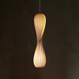 Tom Rossau hanglamp TR7, berkenhout, 112 cm hoog, E27