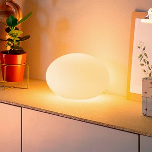 Smart tafellamp Flourish wit RGB CCT E27 - Philips Hue - Woonkamer - Modern - Glas - Bol