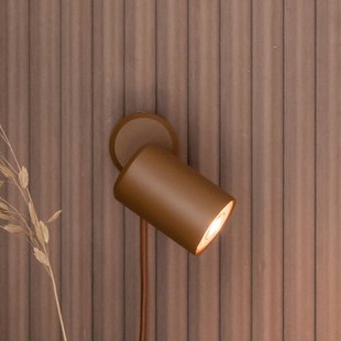 IT´S ABOUT ROMI IT'S ABOUT ROMI wandlamp Milan, bruin, Ø 6 cm, metaal