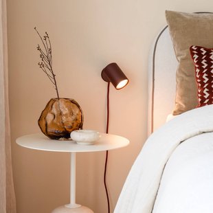 IT´S ABOUT ROMI IT'S ABOUT ROMI wandlamp Milan, bordeauxrood, Ø 6 cm, metaal