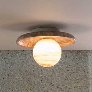 IT´S ABOUT ROMI IT'S ABOUT ROMI Plafondlamp Tivoli, bruin Ø 25 cm, travertijn