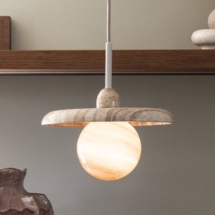 IT´S ABOUT ROMI IT'S ABOUT ROMI hanglamp Tivoli, Ø 25 cm, zandkleur, travertijn
