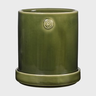 ERNST Ernst pot met schotel Groen, Ø10x11 cm