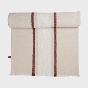 ERNST Ernst tafelloper Naturel-wit-rood, 45x150 cm