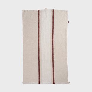 ERNST Ernst keukendoek Naturel-wit-rood, 47x70 cm