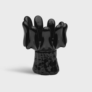 Kosta Boda Zonnebloem waxinehouder 11,5 cm Zwart
