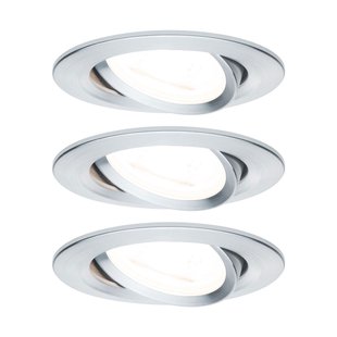 Nova 3-spot rond zwenkbaar/dimbaar, aluminium - Paulmann - Gang / Hal - Modern - Metaal - 1 lamp