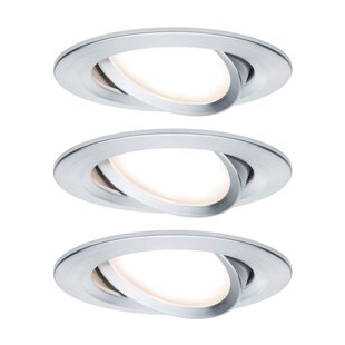 Nova Coin 3-voudige spot, rond draaibaar, gedraaid aluminium - Paulmann - Gang / Hal - Modern - Metaal - 1 lamp