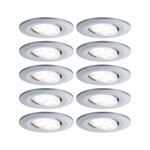 Calla chroom aan/uit, draaibaar, 4.000 K, Ø 9 cm, set van 10 - Paulmann - Badkamer - Modern - Kunststof - 1 lamp