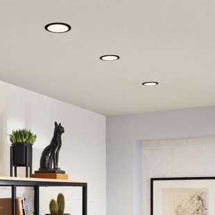 Cole plafond inbouwlamp, zwart/zilver, GU10 - Paulmann - Woonkamer - Modern - Metaal - 1 lamp