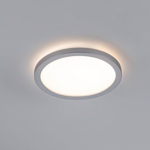 Atria Shine LED paneel chroom Ø19 cm 3000 K aan/uit IP20 Paulmann - Woonkamer - Modern - Kunststof - Rond