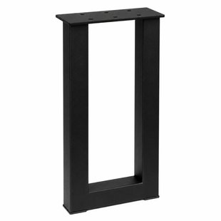 Stalen U tafelpoot zwart 30 bij 6 cm en hoogte 75 cm (6 x 6 cm)