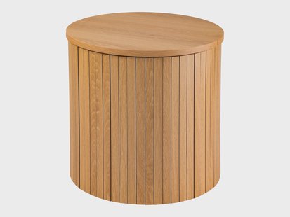 LIVARNO Bijzettafel, Ø39 x 37 cm, met opbergruimte (eiken)