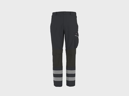 PARKSIDE PERFORMANCE Heren softshell werkbroek, reflecterend (Zwart, 48)