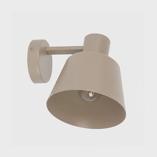 SIGMA Wandlamp Dunka, beige, 1-lamp, staal, hoogte 17 cm