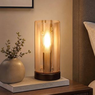 Searchlight Tafellamp Kent, brons, glas, E27