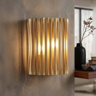Searchlight wandlamp Split, goudkleurig, metaal, E14