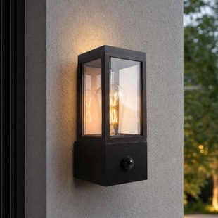 Searchlight Buitenwandlamp Dubai, zwart, ABS, polycarbonaat, E27