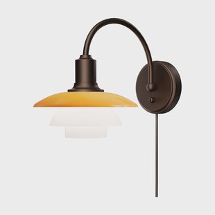 Louis Poulsen PH 2/2 Centenary Edition wandlamp Amber-opaal wit, stekker