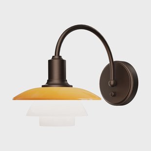Louis Poulsen PH 2/2 Centenary Edition wandlamp Amber-opaalwit, snelle installatie