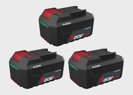 PARKSIDE Set van 3 accu's 20 V - 4 Ah