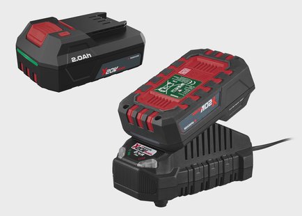 PARKSIDE Set van 2 accu's 20 V - 2 Ah en acculader 2,4 A