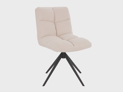 HOME DELUXE Eetkamerstoel NODA, 2 stuks. (Corduroy crème)