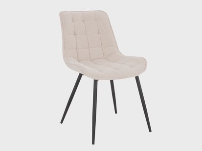 HOME DELUXE Gestoffeerde eetkamerstoel IKALO, 2-delige set. (Crème)