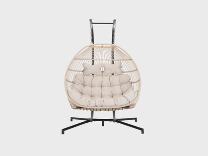 HOME DELUXE Hangstoel LOMA (2-zits, Beige)