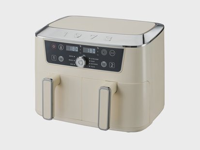 SILVERCREST Dubbele airfryer, 2x 4,35 L, beige, retro