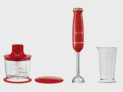 SILVERCREST Staafmixerset , 4-delig, retro (rood 1973)