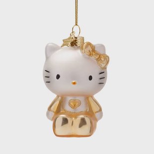 Vondels kerstornament Hello Kitty baby goud