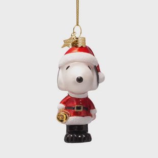 Vondels kerstornament Snoopy met kerstoutfit