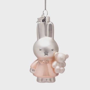 Vondels kerstornament Nijntje met beer (roze)