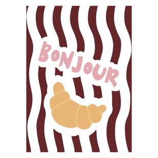 Poster & Frame Poster - A Bit of Everyday - Benjour Croissant Stripes - 30 x 40