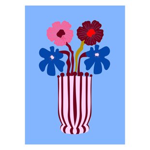 Poster & Frame Poster - FAAD - Blue Harmony Flower - 30 x 40