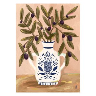 Poster & Frame Poster - Dirkie Nell - Olive Branches In a Pot Painting - 50x70