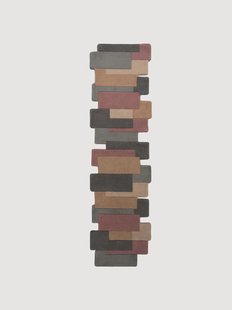 Handgetufte laagpolige wollen loper Collage