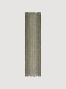 Handgetufte laagpolige loper Ombre van jute-mix
