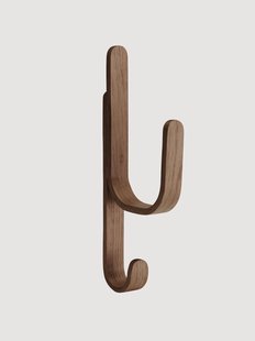 Handgemaakte eikenhouten kapstokhaak Woody